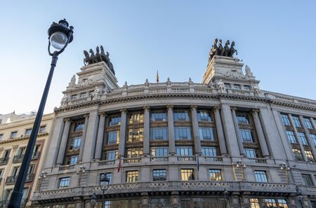 Facade of the Madrid Ministry of Environmentの写真素材