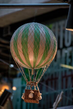 Old aerostatic balloon mockup. Vintage decorの写真素材