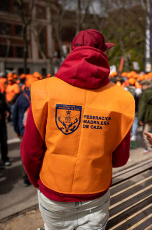 MadridSpain; March 20, 2022: Demonstration of the rural world in Madrid. Hundreds of thousands of...