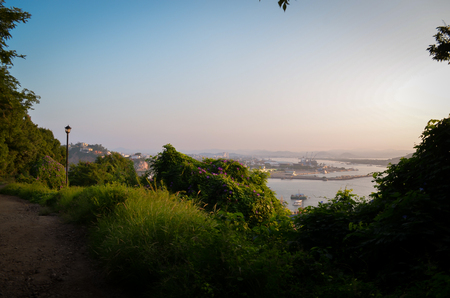 View of the port of Mazatlanの写真素材