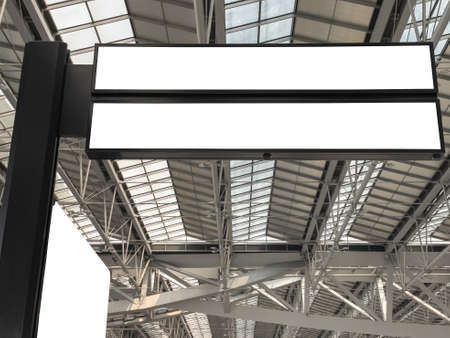 Blank black indoor directional signageの写真素材