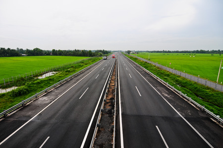 Modern Highway in Ho Chi Minh city, Vietnamの写真素材