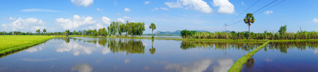 Mountain lake in Chau Doc town, An Giang, Vietnam. Chau doc near Cambodia is famous tourist spots of the Mekong river tours.の写真素材