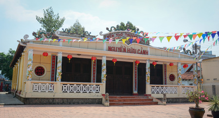 Bien Hoa, Vietnam - Apr 5, 2015. Temple of Nguyen Huu Canh, a hero in southern Vietnam.のeditorial素材
