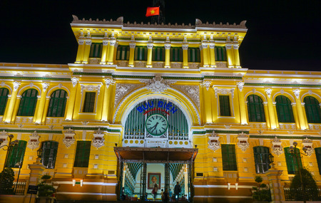 Saigon Central Post Office at Ho Chi Minh City, Viet Nam.のeditorial素材