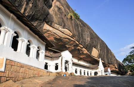 Dambulla cave temple, the largest and best-preserved cave temple complex in Sri Lanka.の写真素材