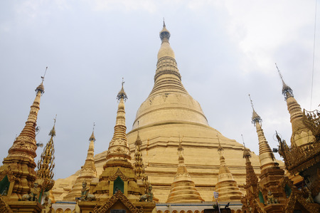 Details of the Shwedagon Paya in Yangon, Myanmar (or Burma).の写真素材