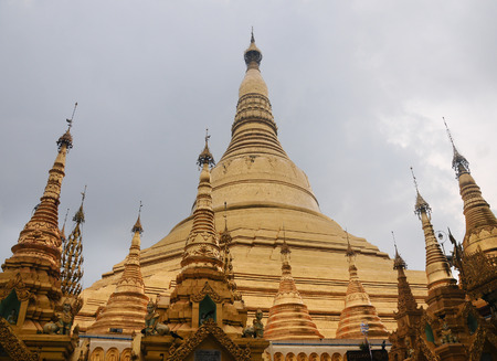 Details of the Shwedagon Paya in Yangon, Myanmar (or Burma).の写真素材