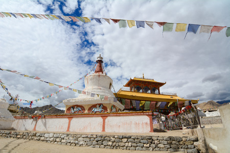 LADAKH, INDIA - JUL 22, 2015. Entrance of Leh city in the Indian State of Jammu and Kashmir. Leh was the capital of the Himalayan kingdom of Ladakh.のeditorial素材