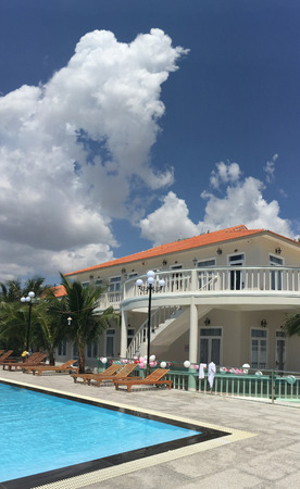 Koh Chang, Thailand - Nov 1, 2015. Swimming pool at the modern luxury resort in Koh Chang, southern Thailand.のeditorial素材