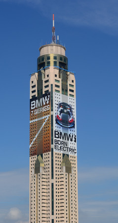 Bangkok, Thailand - Nov 10, 2015. View of Baiyoke building in Bangkok city at sunny day. Bangkok is the capital and largest city in Thailand.のeditorial素材