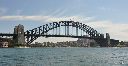 Sydney, Australia - Dec 22, 2014. View of Sydney Harbour Bridge over the harbour of Sydney, New South Wales, Australia.のeditorial素材