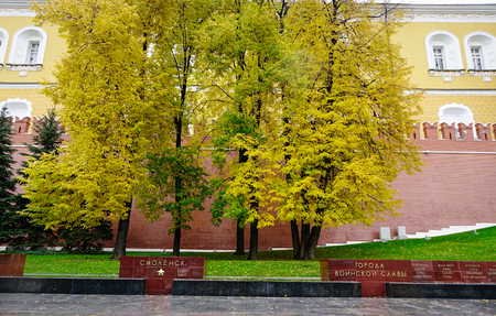Moscow, Russia - Oct 4, 2016. Red Square located in center of Moscow, Russia. Most popular toursits landmarks in Russian Federation.のeditorial素材