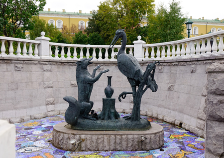 Moscow, Russia - Oct 4, 2016. Animal Monument at Red Square in Moscow, Russia. Moscow is a major political, economic, cultural, and scientific center of Russia and Eastern Europe.のeditorial素材