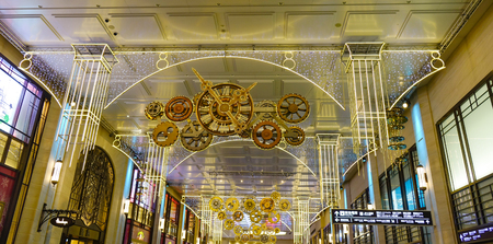 Osaka, Japan - Nov 26, 2016.  Decorations at Umeda Shopping Mall in Osaka, Japan. Osaka is Japan's second largest metropolitan area after Tokyo.のeditorial素材