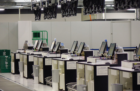 Tokyo, Japan - Dec 7, 2016. Check-in counters at Narita Airport in Tokyo, Japan. It is the primary international airport serving the Greater Tokyo Area of Japan.のeditorial素材