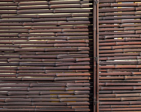 Bamboo fence in the traditional house in Kyoto, Japan.の写真素材