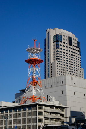 Tokyo, Japan - Dec 28, 2015. Modern buildings located at business district in Tokyo, Japan. Tokyo has the largest metropolitan economy in the world.のeditorial素材