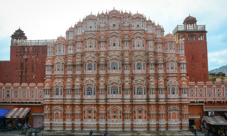 Jaipur, India - Jul 27, 2015. Hawa Mahal palace (Palace of the Winds) in Jaipur, Rajasthan, India....
