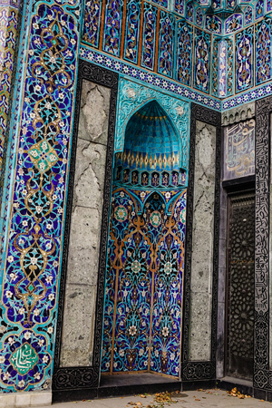 The inside of one portal at Saint Petersburg Mosque in Russia. It was the largest mosque in Europe outside Turkey.の写真素材