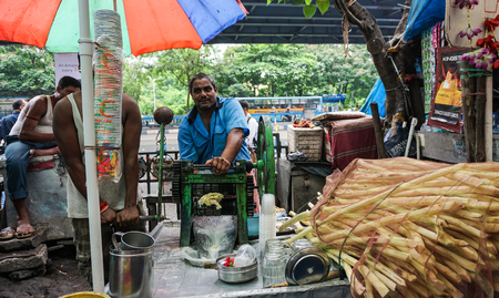 Kolkata, India - Jul 8, 2015. People on street in Kolkata, India. Kolkata is the largest city in Eastern India, as well as in the historical region of Bengal.のeditorial素材