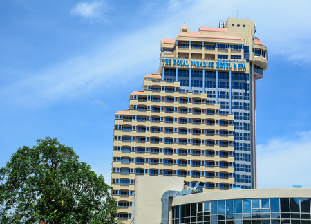 Phuket, Thailand - Jun 19, 2016. A luxury hotel building located in Phuket, Thailand. Phuket, a rainforested, mountainous island in the Andaman Sea.のeditorial素材