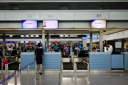 Saigon, Vietnam - Oct 2, 2016. People waiting at Tan Son Nhat Intl Airport in Saigon, Vietnam. The airport is the busiest airport in Vietnam with 32.5 million passengers in 2016.のeditorial素材