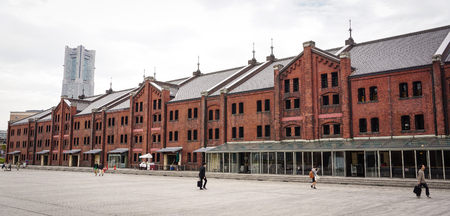 Yokohama, Japan - Nov 5, 2014. Red Brick Warehouse in Yokohama, Japan. The warehouse is an artsy shopping center, the home of some excellent restaurants.のeditorial素材