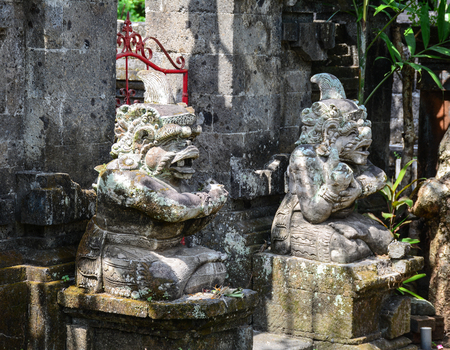 God statues for decoration at the Hindu temple in Bali, Indonesia.