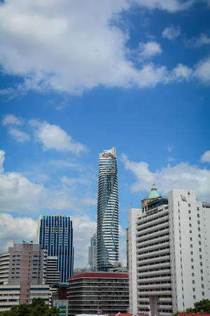 Bangkok, Thailand - Jun 15, 2016. Modern buildings located at downtown in Bangkok, Thailand. Bangkok has a population of over 8 million, or 12.6 percent of the country population.のeditorial素材