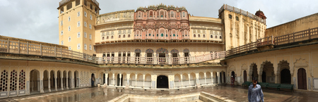 Jaipur, India - Jul 27, 2015. Hawa Mahal (Wind Palace) in Jaipur, India. Hawa Mahal, built in 1799 by Maharaja Sawai Pratap Singh, is one of the most important monuments of Jaipur.のeditorial素材