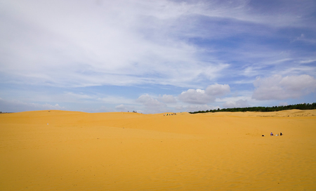 Red sand dunes in Mui Ne, Vietnam. Sand Dunes just outside of Mui Ne are one of Vietnam charming geological oddities.の写真素材