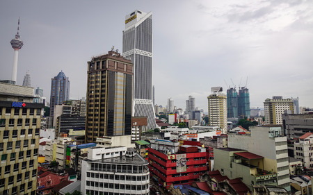 Kuala Lumpur, Malaysia - Jan 2, 2017. Cityscape of Kuala Lumpur, Malaysia. Kuala Lumpur is a centre for finance, insurance, real estate, media and the arts.のeditorial素材
