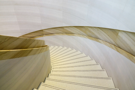 Interior of luxury building with marble stairs. Close up.の写真素材
