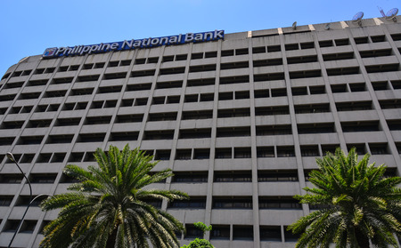 Manila, Philippines - Apr 14, 2017. Office building located at Intramuros City in Manila, Philippines. Manila is a major center for commerce, banking and finance in Philippines.のeditorial素材