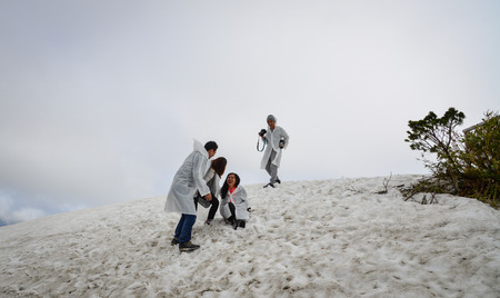 Tohoku, Japan - May 15, 2017. People visit Mount Iwate in Tohoku, Japan. Mt Iwate (2,038 m) is the highest mountain in Iwate and is one of Japan 100 Most Beautiful Mountains.のeditorial素材