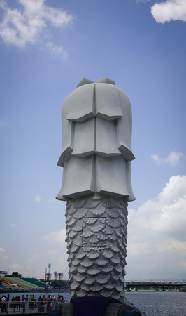 Singapore - Jun 13, 2017. View of the Merlion at Marina Bay in Singapore. Singapore is one of the most popular travel destinations in the world for a lot of reasons.のeditorial素材