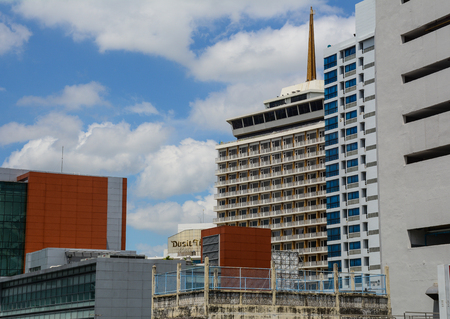 Bangkok, Thailand - Jun 15, 2016. Office buildings located at Silom District in Bangkok, Thailand. Bangkok attractions and city life appeal to diverse groups of tourists.のeditorial素材