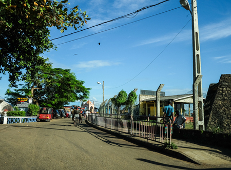 Colombo, Sri Lanka - Sep 5, 2015. Rural road at sunny day in Colombo, Sri Lanka. The Colombo Metropolitan area has a GDP of $48 billion or 40 percent of the GDP.のeditorial素材