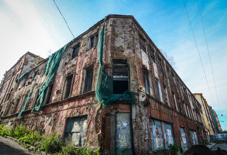 Vyborg, Russia - Oct 6, 2016. Ancient building located at downtown in Vyborg, Russia. Vyborg is 174km northwest of St Petersburg and just 30km from the Finnish border.のeditorial素材