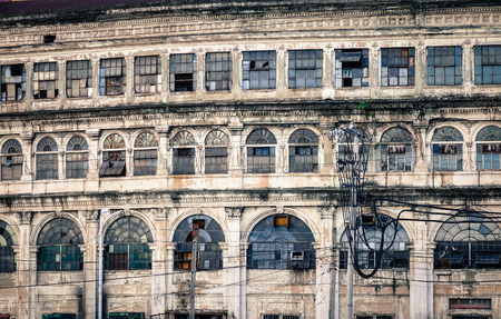 Details of old building at Intramuros district in Manila, Philippines.の写真素材