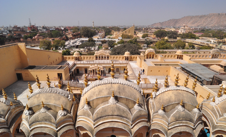 Aerial view of Jaipur, India. Jaipur is the capital and largest city (in terms of size) of the Indian state of Rajasthan in Northern India.のeditorial素材
