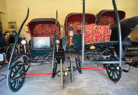 Jaipur, India - Mar 7,2012. Ancient classic cars for show at musem in Jaipur, India. Jaipur is the capital and the largest city of Rajasthan in Western India.のeditorial素材