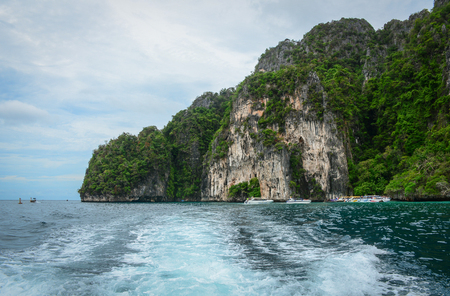 Krabi, Thailand - Jun 20, 2016. Seascape of Koh Phi Phi, Thailand. Phi-Phi Island is one of the most talked about places in Southeast Asia.のeditorial素材