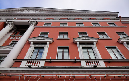 Part of an old building on Nevsky Prospect in St. Petersburg, Russiaの写真素材