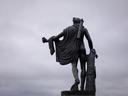 An ancient monument at downtown in St. Petersburg, Russia. Saint Petersburg is one of the modern cities of Russia, as well as its cultural capital.の写真素材