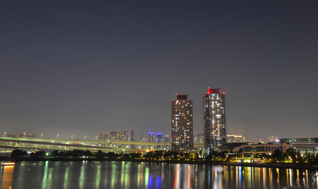 Tokyo, Japan - May 20, 2017. Night scene of Tokyo, Japan. Tokyo was rated by the Economist Intelligence Unit as the most expensive (highest cost-of-living) city in the world.のeditorial素材