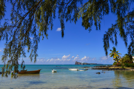 Malheureux, Mauritius - Jan 7, 2017. Seascape of Cap Malheureux, Mauritius. Mauritius is a major tourist destination, ranking 3rd in the region and 56th globally.のeditorial素材