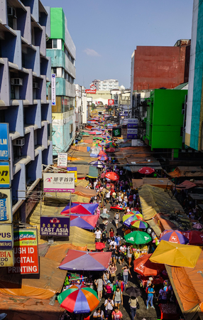 Manila, Philippines - Apr 12, 2017. Chinatown street market in Manila, Philippines. Manila is the capital of the Philippines and the center of governance, education and finance.のeditorial素材