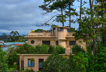Dalat, Vietnam - Nov 27, 2017. Old house in Dalat, Vietnam. Da Lat was developed as a resort by the French in the early 1900s, and many reminders of its colonial heritage remain.のeditorial素材